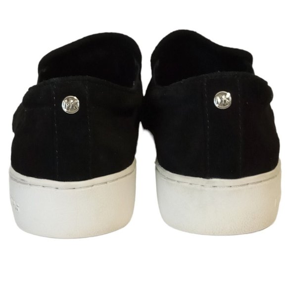 Michael Kors KEATON Slip-ons women's 8.5 Black Suede Leather HL17F Great Cond - Picture 4 of 12
